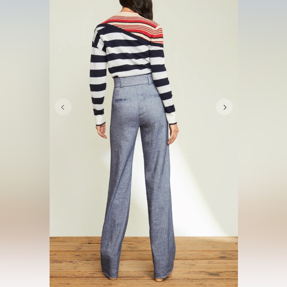 Veronica Beard Denim Wide Leg Trousers